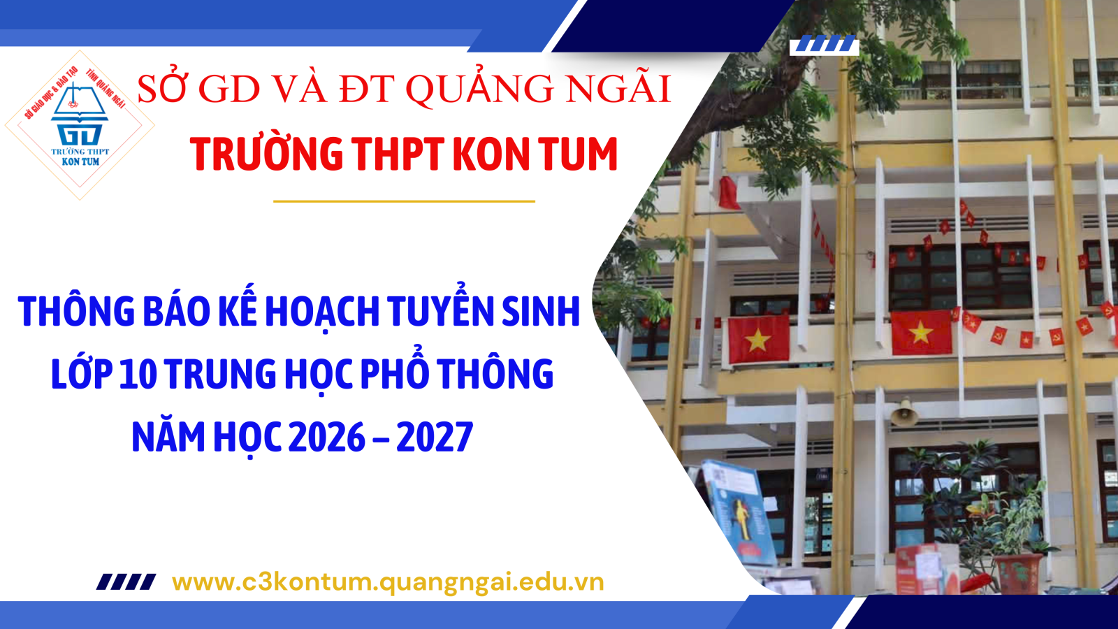 Kế hoạch tuyển sinh vào lớp 10 trung học phổ thông năm học 2026 - 2027