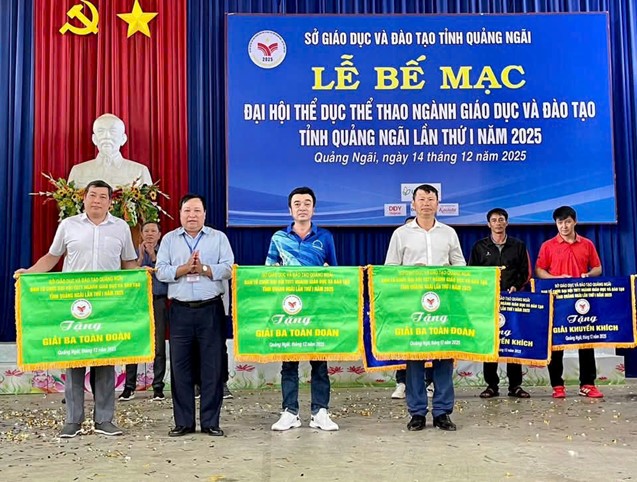 TRƯỜNG THPT KON TUM ĐẠT GIẢI BA TOÀN ĐOÀN TẠI ĐẠI HỘI  THỂ DỤC THỂ THAO NGÀNH GIÁO DỤC VÀ ĐÀO TẠO TỈNH QUẢNG NGÃI LẦN THỨ I NĂM 2025